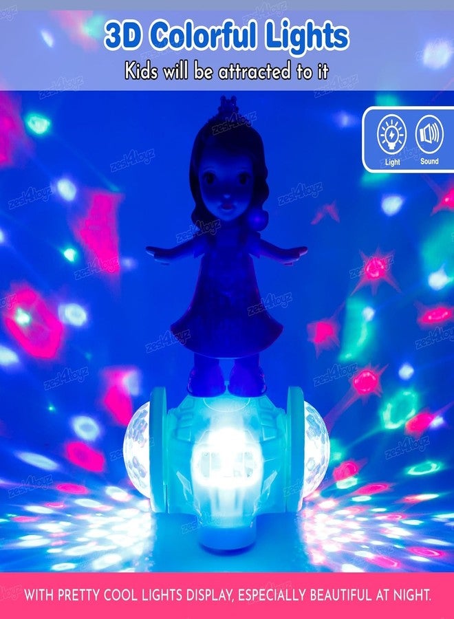 BEMOX Musical Dancing Girl Toys for Kids 360 Degree Rotating with Light & Music Sound Toy Bump and Go Activity Play Toy for Babies 1 Years+ (Pack of 1) - Image 4